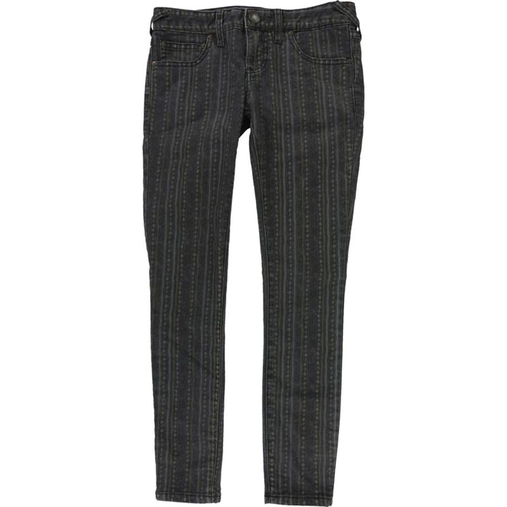 Free People Womens Geometric Tapered Skinny Cropped Jeans, NWT
